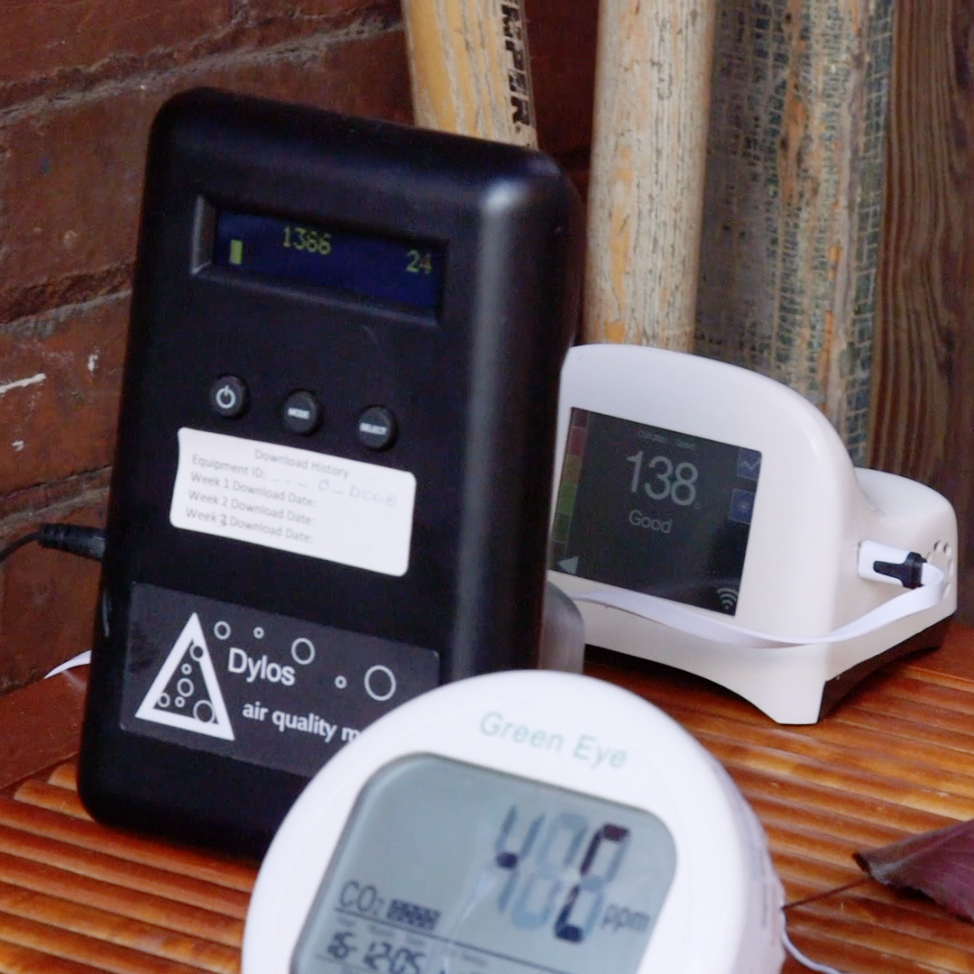 Three Dylos air quality monitors
