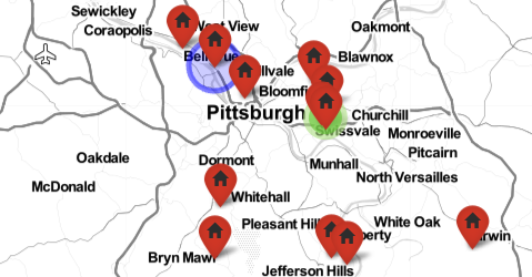 Map of PurpleAir plots