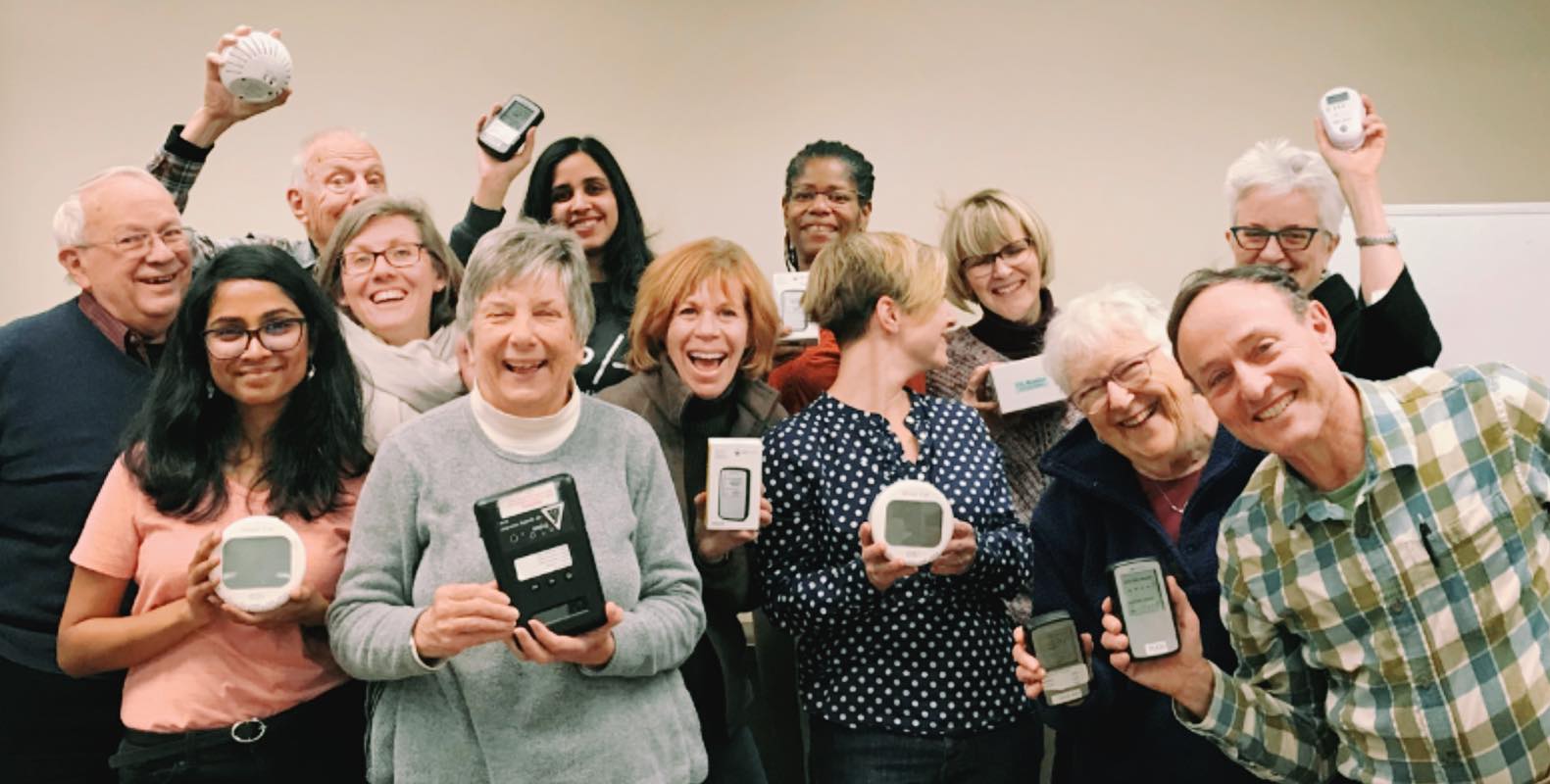 ROCIS LCMP cohort smiling and holding various air monitors