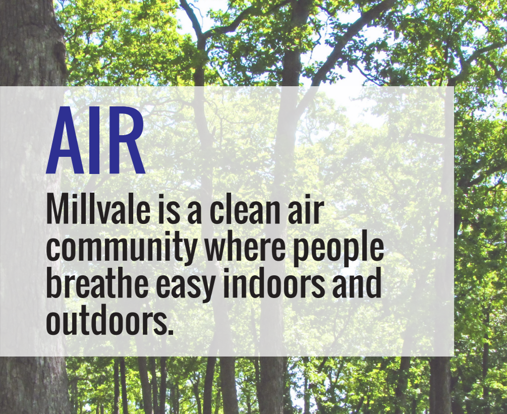 Air<br />
Millvale is a clean air community where people breathe easy indoors and outdoors